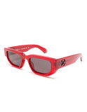 Lente Solar OFF-WHITE GREELEY Rojo